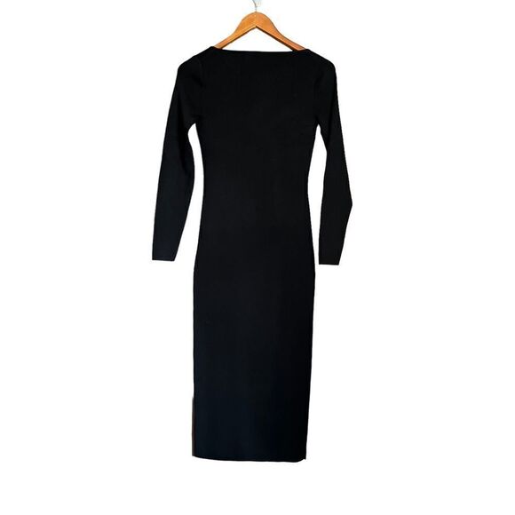 NWT! J. Crew black scoop neck long sleeve midi dress - Picture 8 of 11
